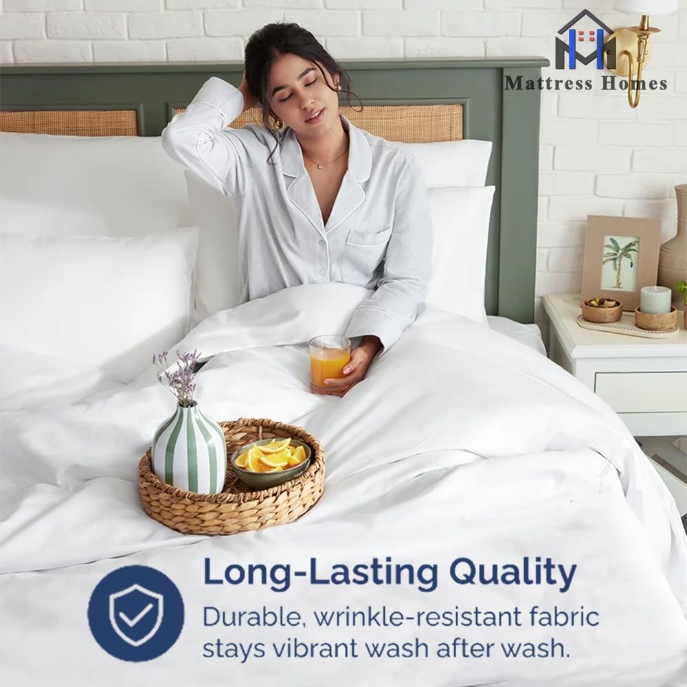 Queen Size Flat Sheet - Hotel Quality Top Bed Queen, 01 White Solid