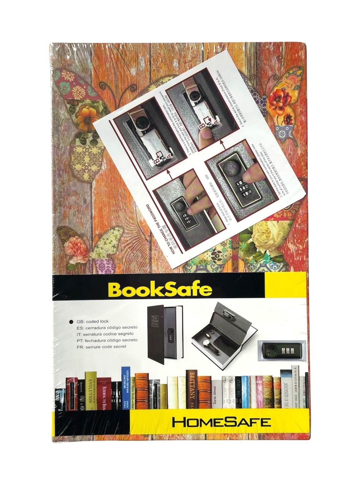 Homesafe Booksafe Secure Your Valuables!  Coded Lock! New!