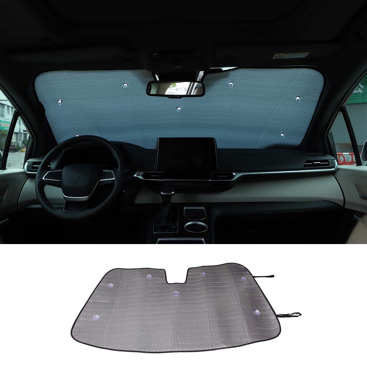 Car Front Window Sunshield Visors Sunshade Cover For Toyota Sienna 2021-2023