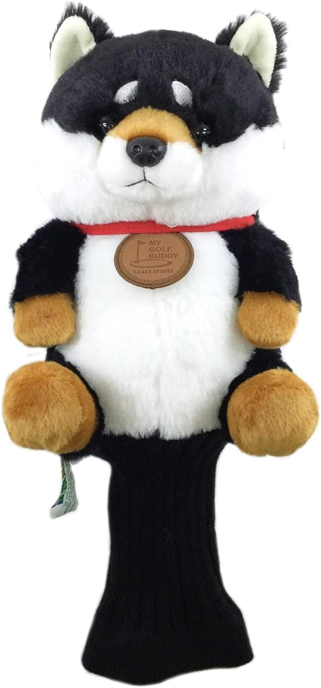 Shiba-Inu Black Color Mame-Shiba Golf Club Head Cover for Driver H0023 New