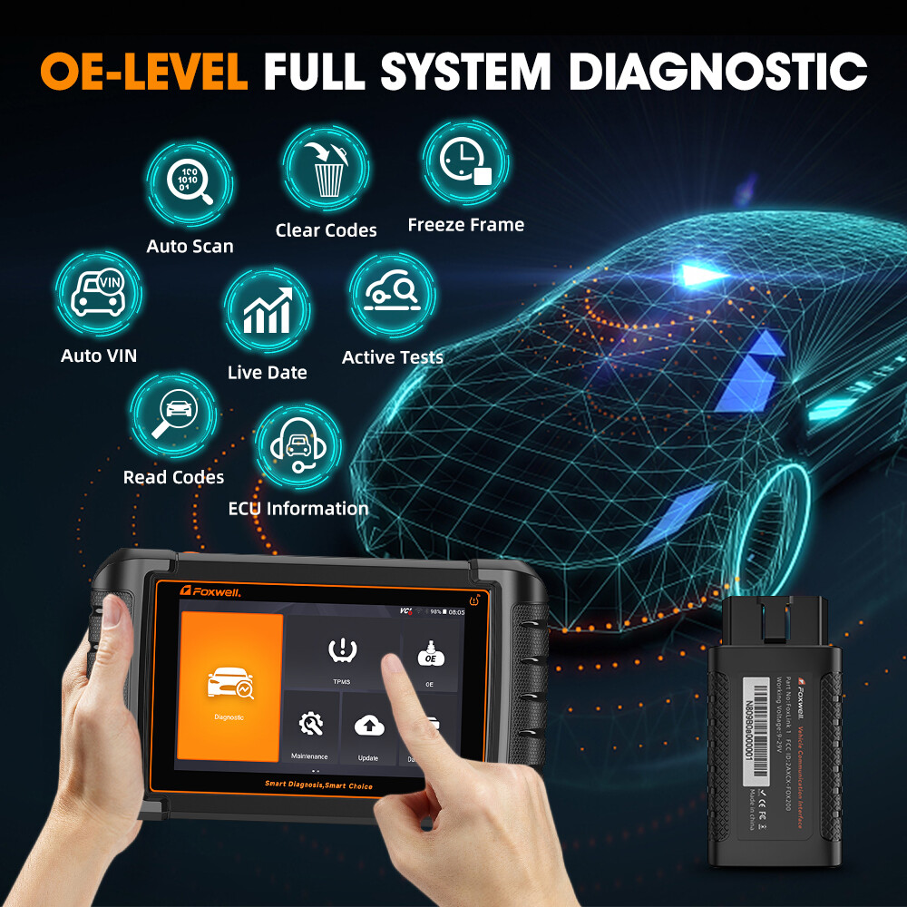Foxwell NT809TS Bidirectional All System Car Diagnostic Scanner TPMS Programming
