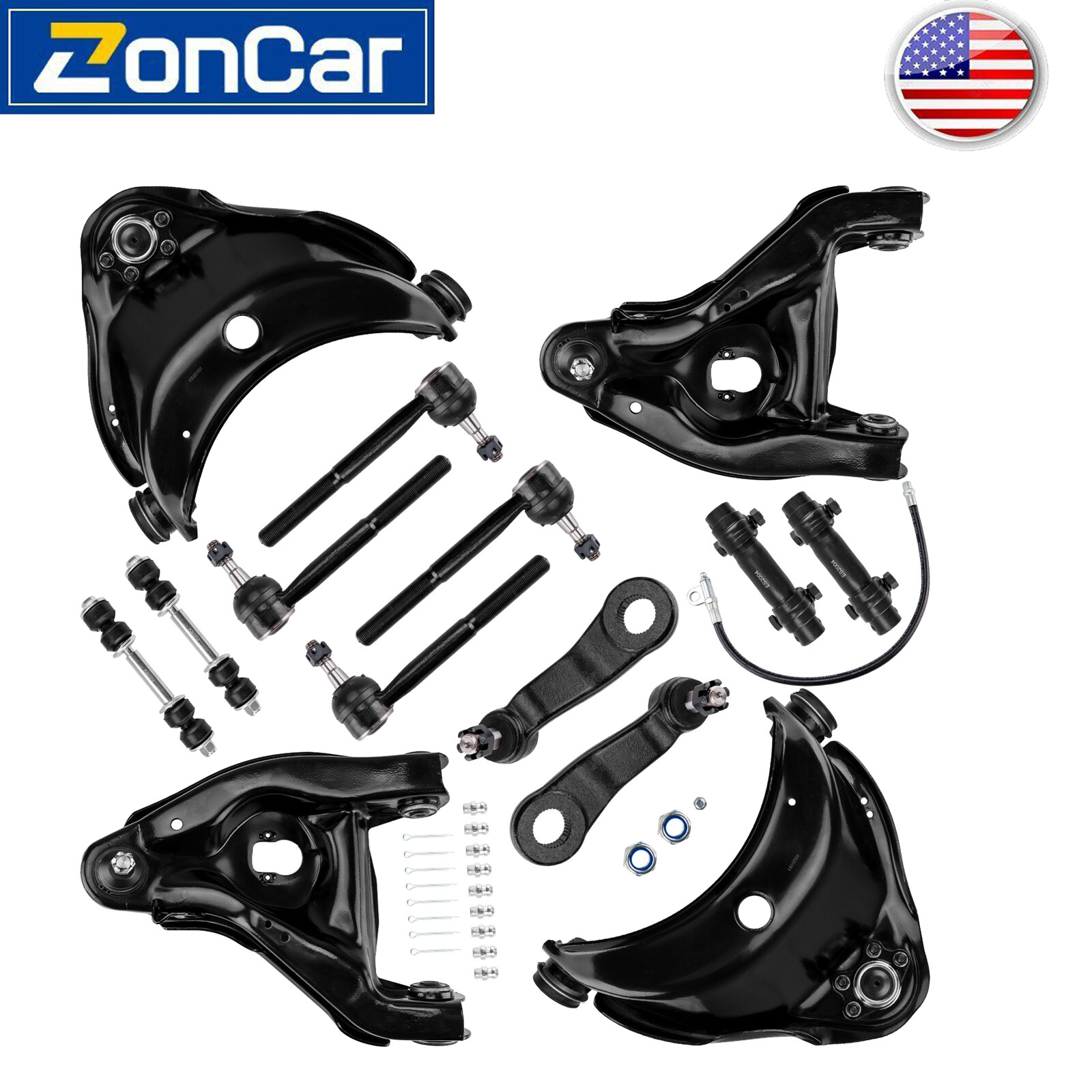 15Pc Complete Front Suspension Kit for 1993 1994-1998 Chevrolet C1500 Silverado