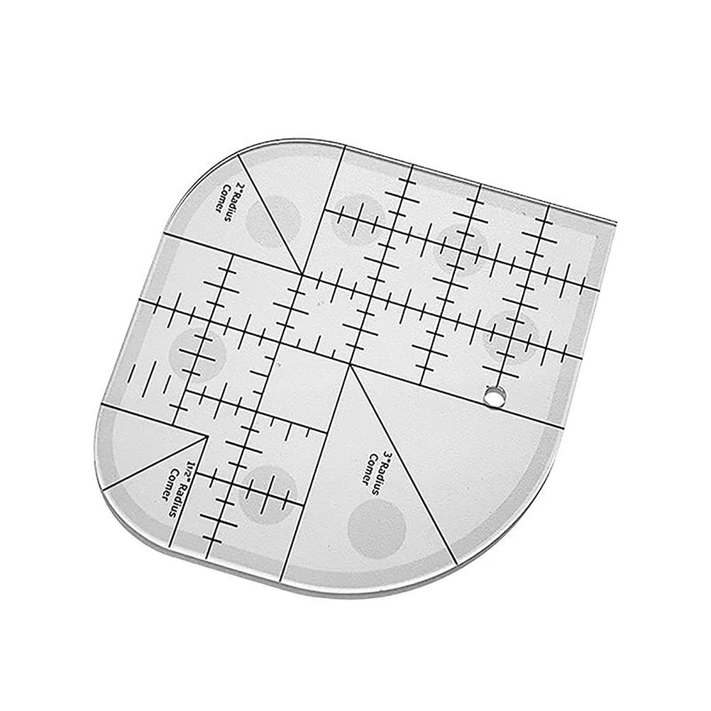 Curved Corner Cutter Ruler, Curved Corner Cutter Quilt Ruler Sewing Template Pat