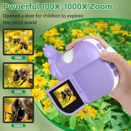 Microscope for Kids, 2.0 Inch Digital Microscope with 1000X Magnification, Ha...