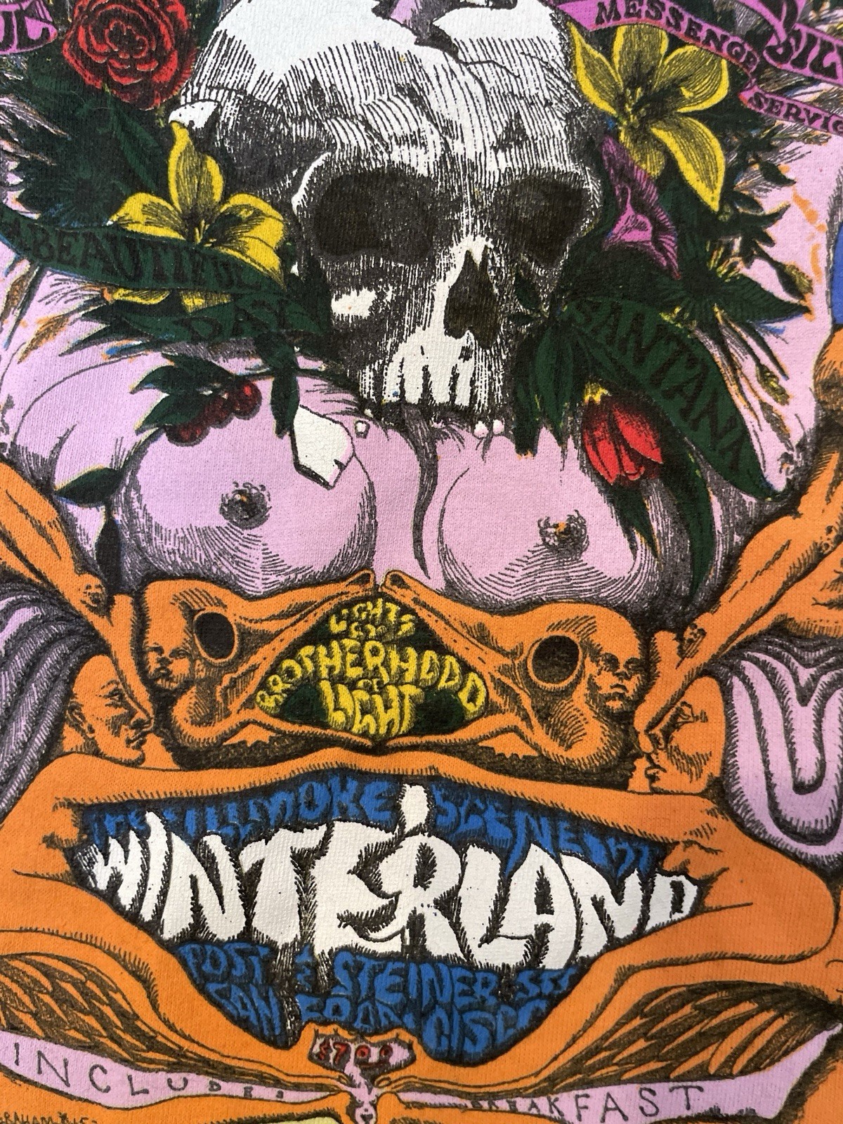 Vintage Grateful Dead Winterland Tshirt Great Graphics Thin Tee USA Made Medium