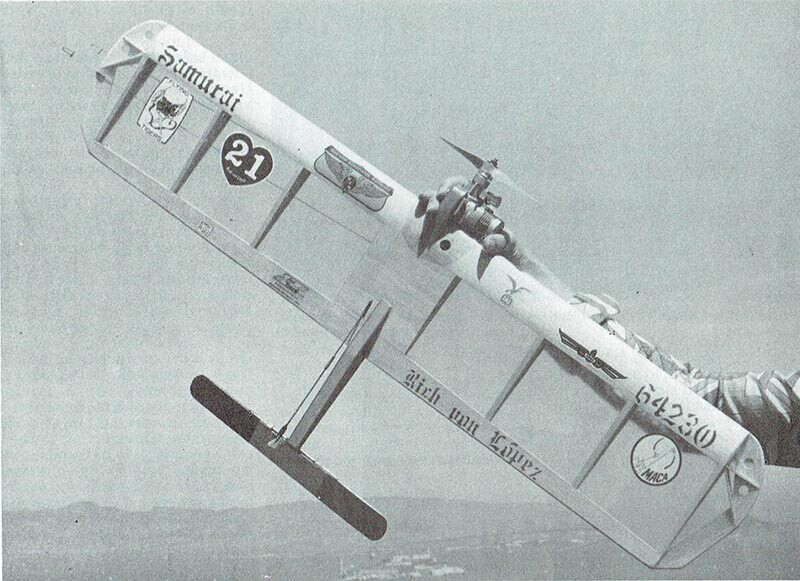 Model Airplane Plans (UC): Samurai 38" Wingspan FAI/A Combat by Rich Lopez
