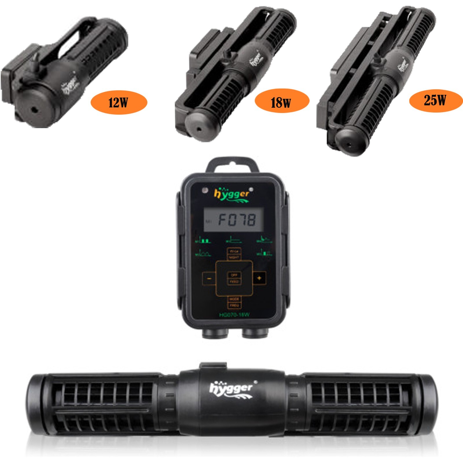 hygger 1321GPH/ 1850GPH / 2380GPH Aquarium Sine Wave Maker Cross Flow Wave Maker