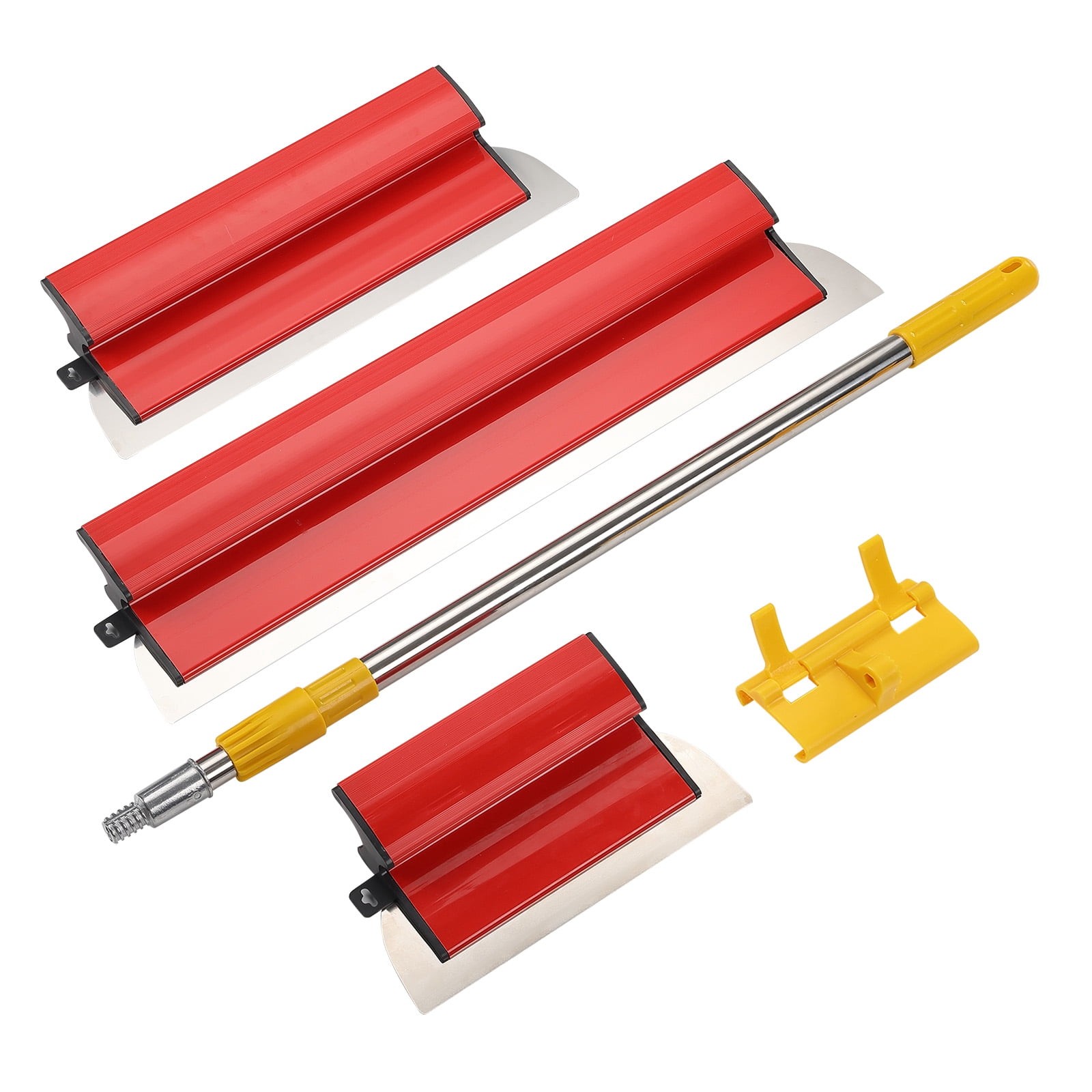 Drywall Skimming Blade Set 10",16" & 24" Skimming Blades 29-48" Extension Rod