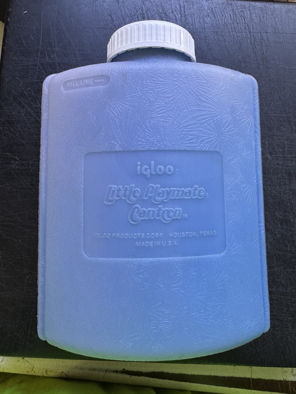 Vintage Igloo Little Playmate Canteen Blue Water Bottle Ice Pack Freeze