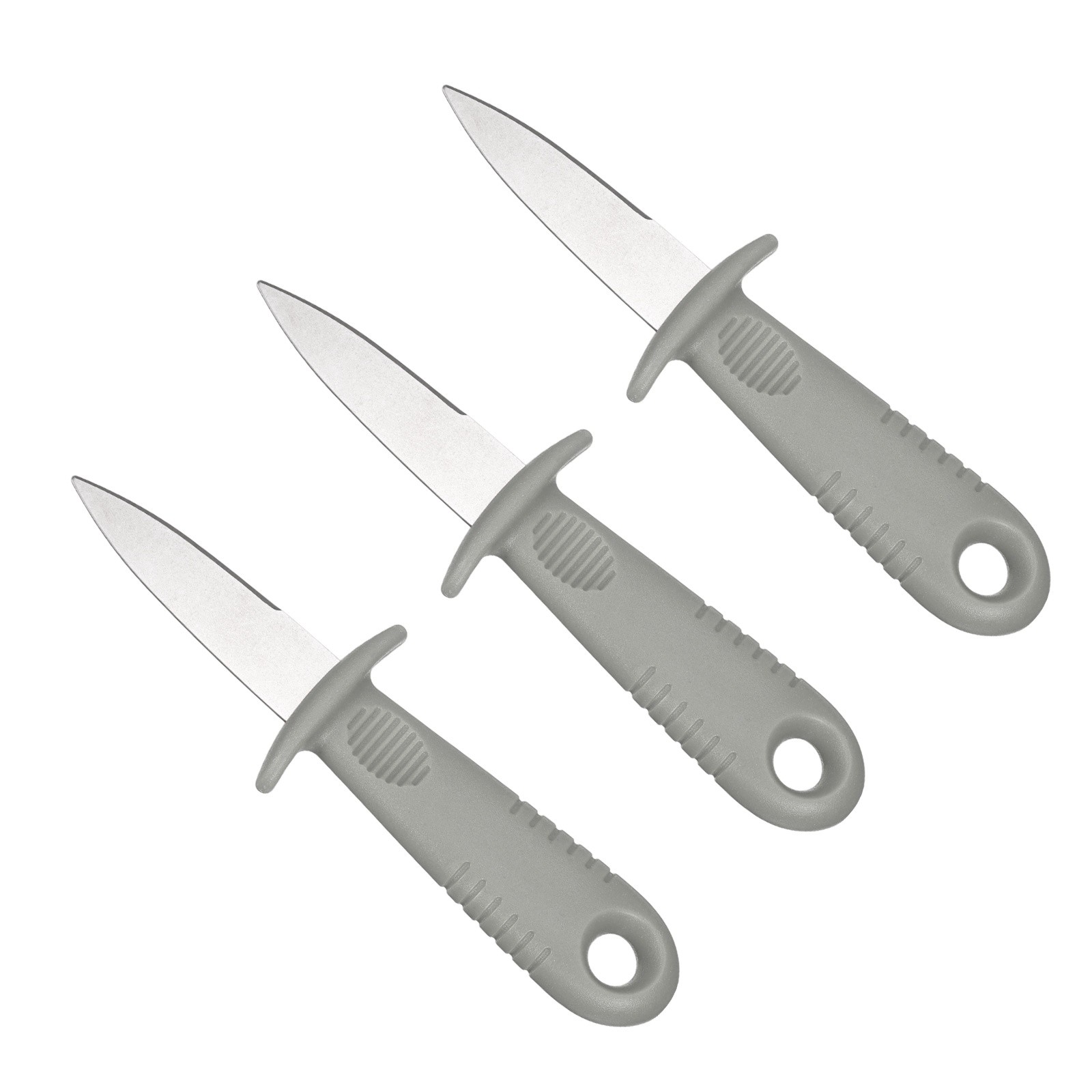 3 Pcs Stainless Steel Oyster Shucking Knife, Oyster Shucking, Gray