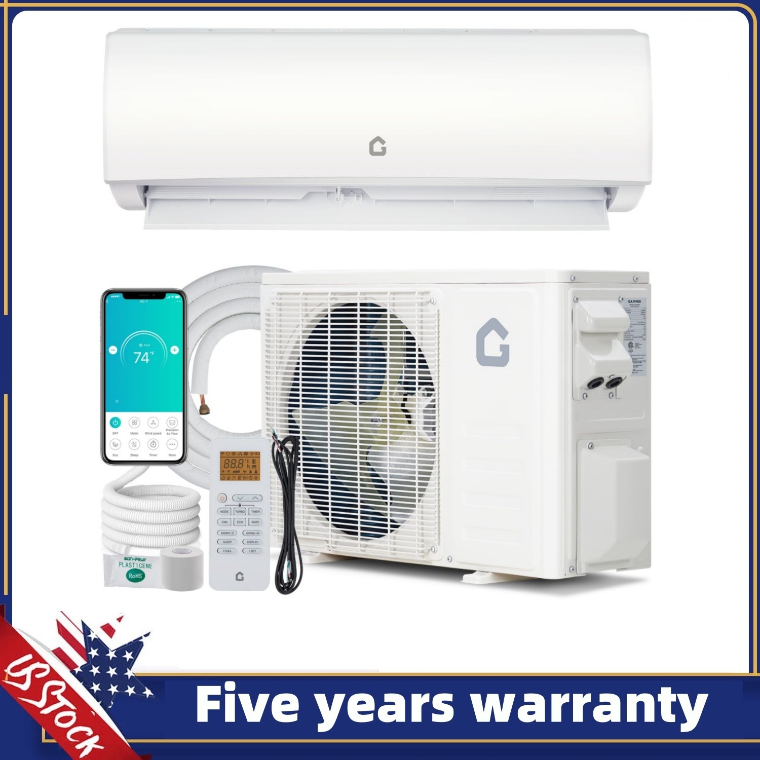 🧰12000BTU Mini Split Air Conditioner & Heater 21 SEER2 Ductless AC w/Heat Pump