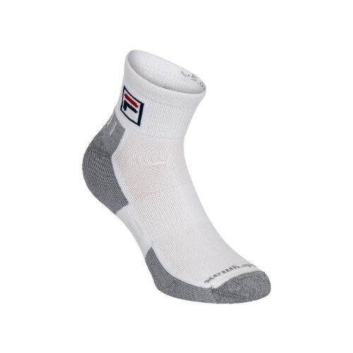 FILA Unisex Quarter Crew Sock - White - Size Extra Large (1 pair)