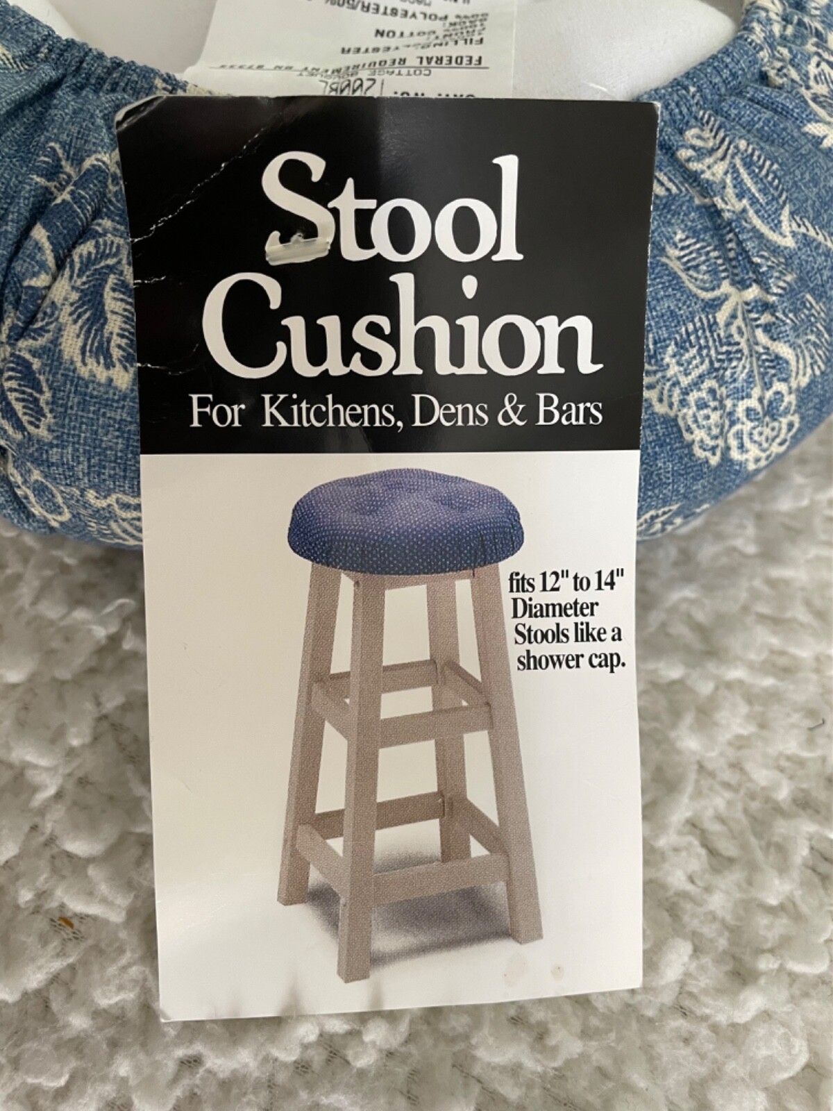 NWT Decorite Round Stool Cushion. Fits 12”-14” Diameter Stools.