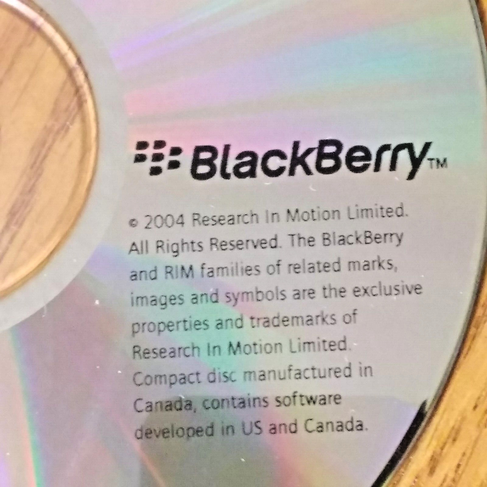 2004 BlackBerry Desktop Software CD ASY 12227-001 for ATT Cell Phone - NO PHONE