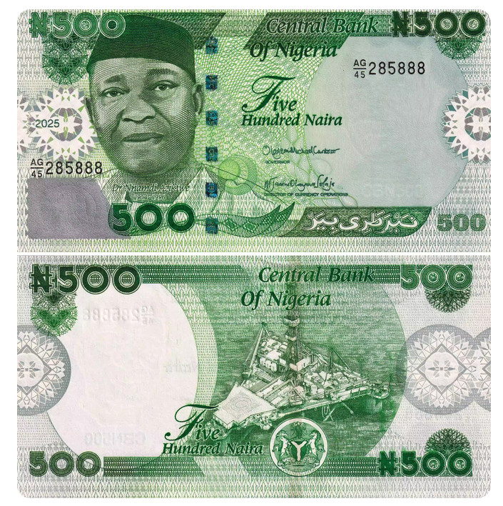 2025 Nigeria 500 Naira P 48 UNC NEW Banknote