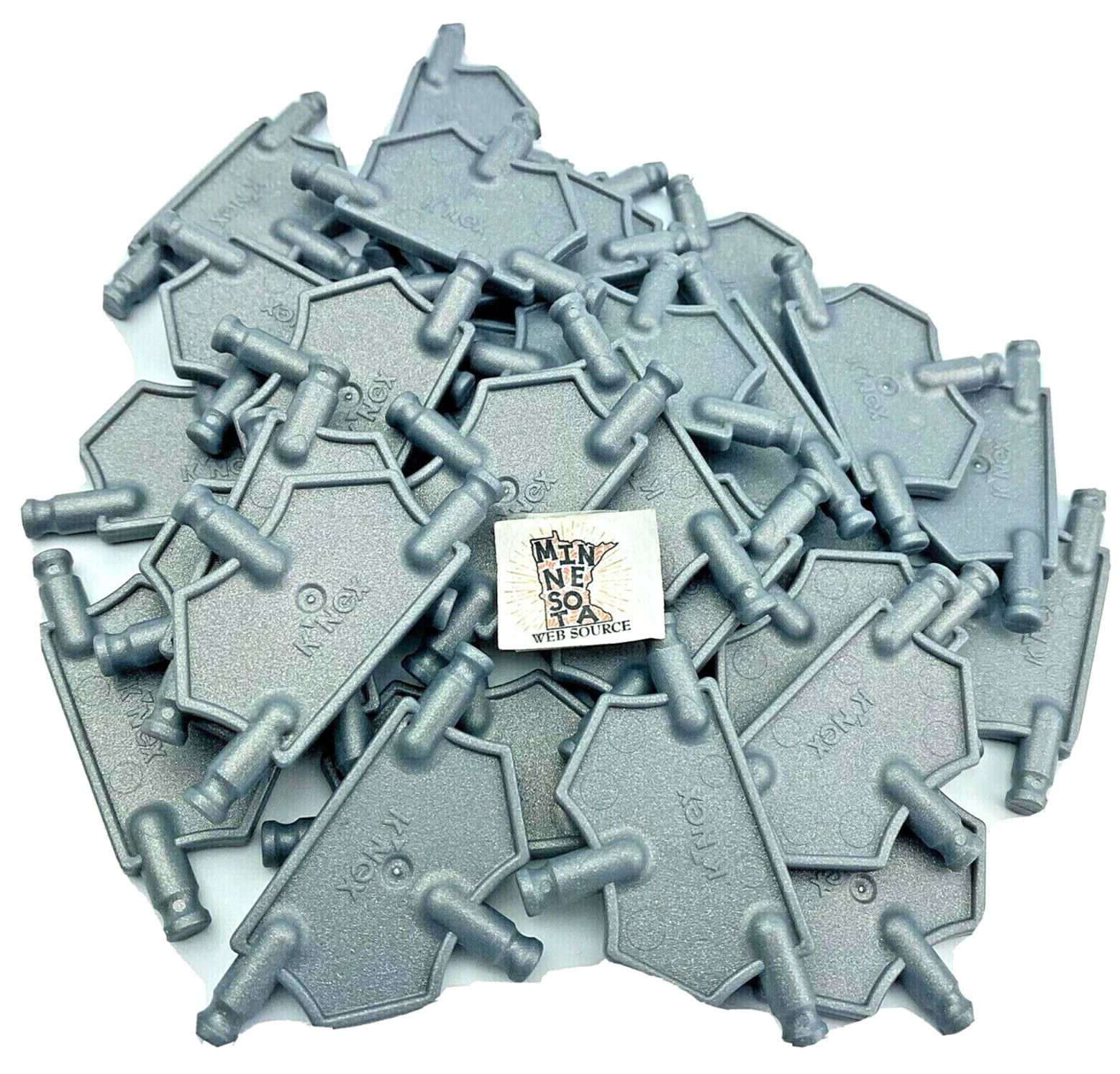 (100) K’NEX Mini Silver Triangle Panels – NEW OEM NOS Standard K’nex Parts