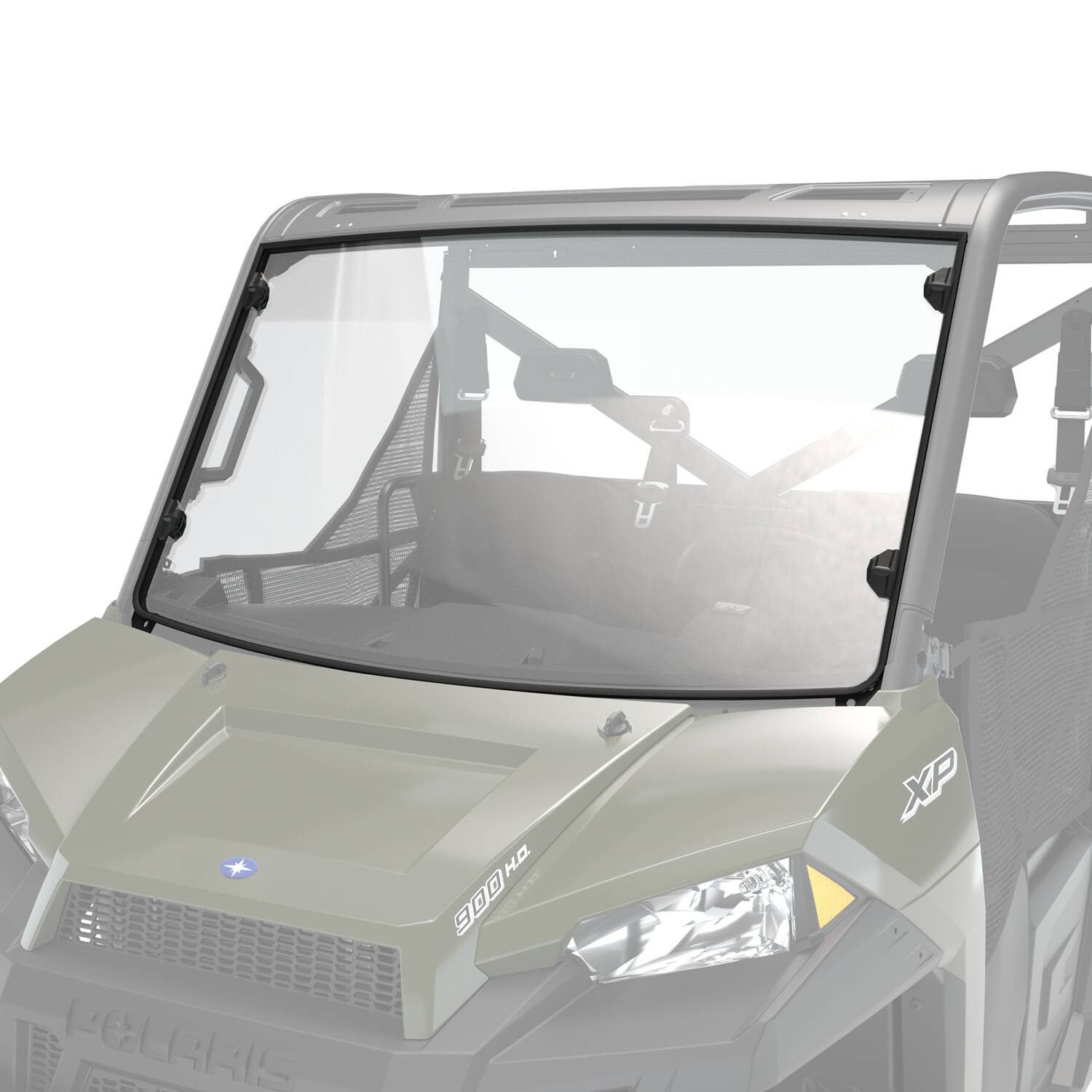 Polaris Lock & Ride Full Front Windshield, Polycarbonate, for RANGER UTV