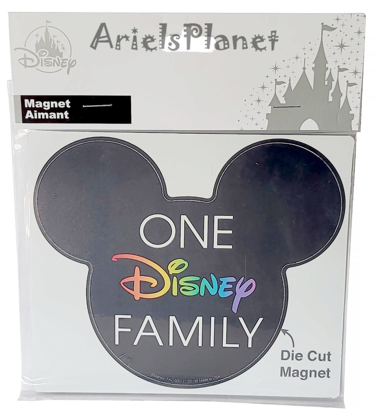Disney Parks Rainbow Pride Mickey Ears One Disney Family Magnet Ornament