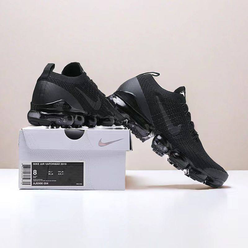 US SIZE Nike Air VaporMax Flyknit 3 Triple Black Men's Shoes