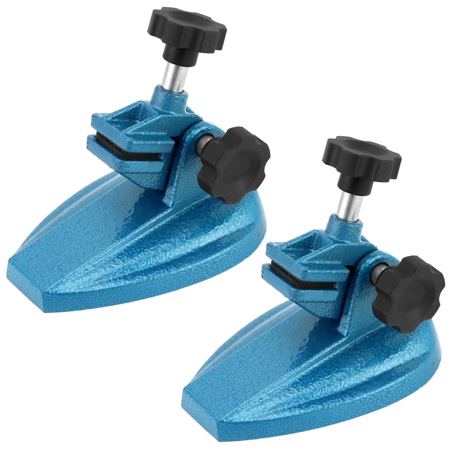Micrometer Stand with Double Non-Slip Clamping Pad 2 Pack Painted Cast Iron Base