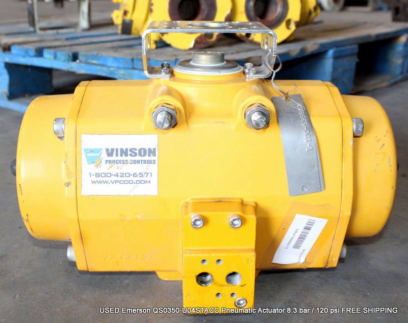 USED Emerson QS0350-U04STACC Pneumatic Actuator 8.3 bar / 120 psi FREE SHIPPING