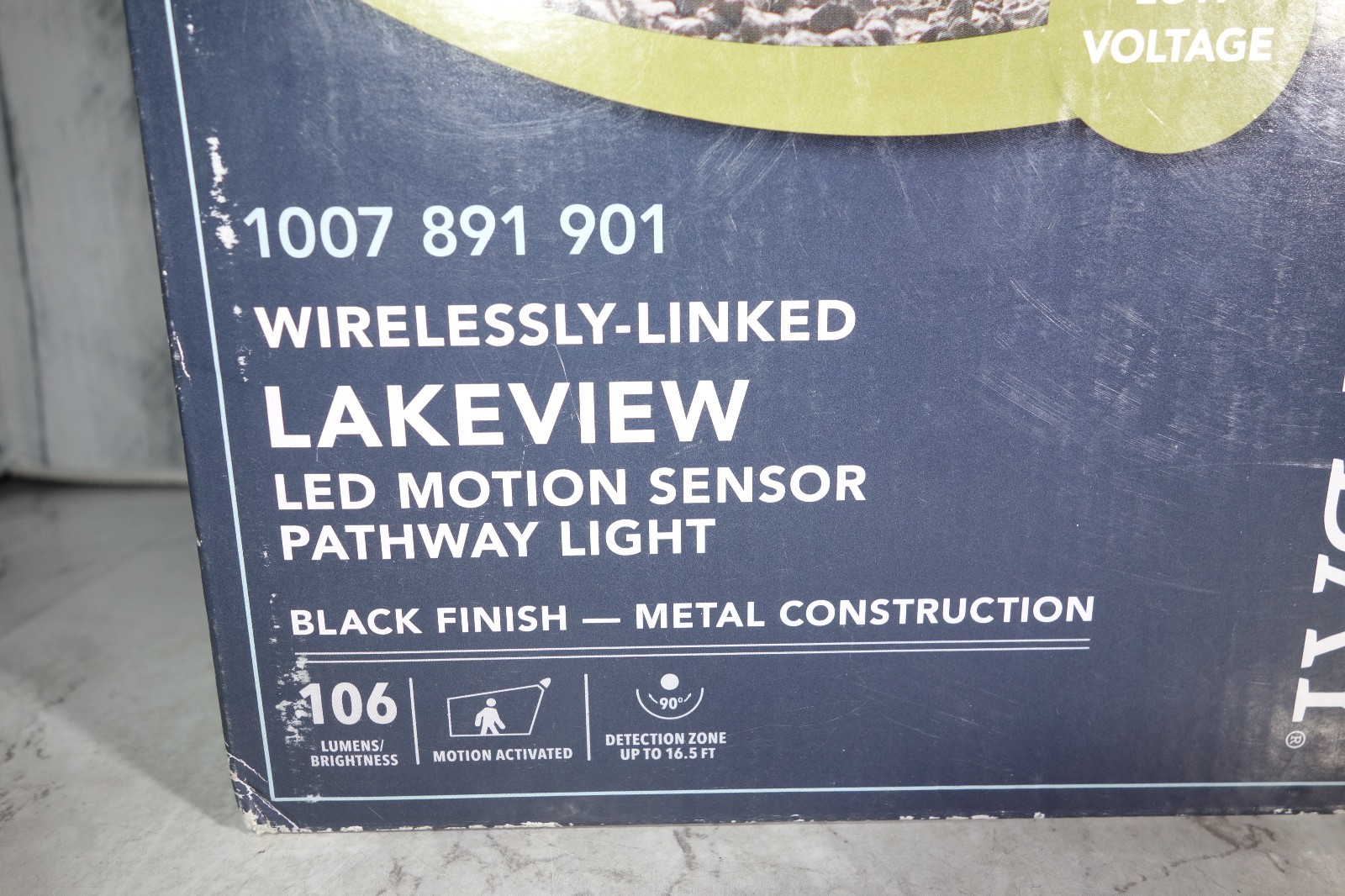 Hampton Bay Lakeview LED Motion Sensor Pathway Light Black Metal Wireless Linked
