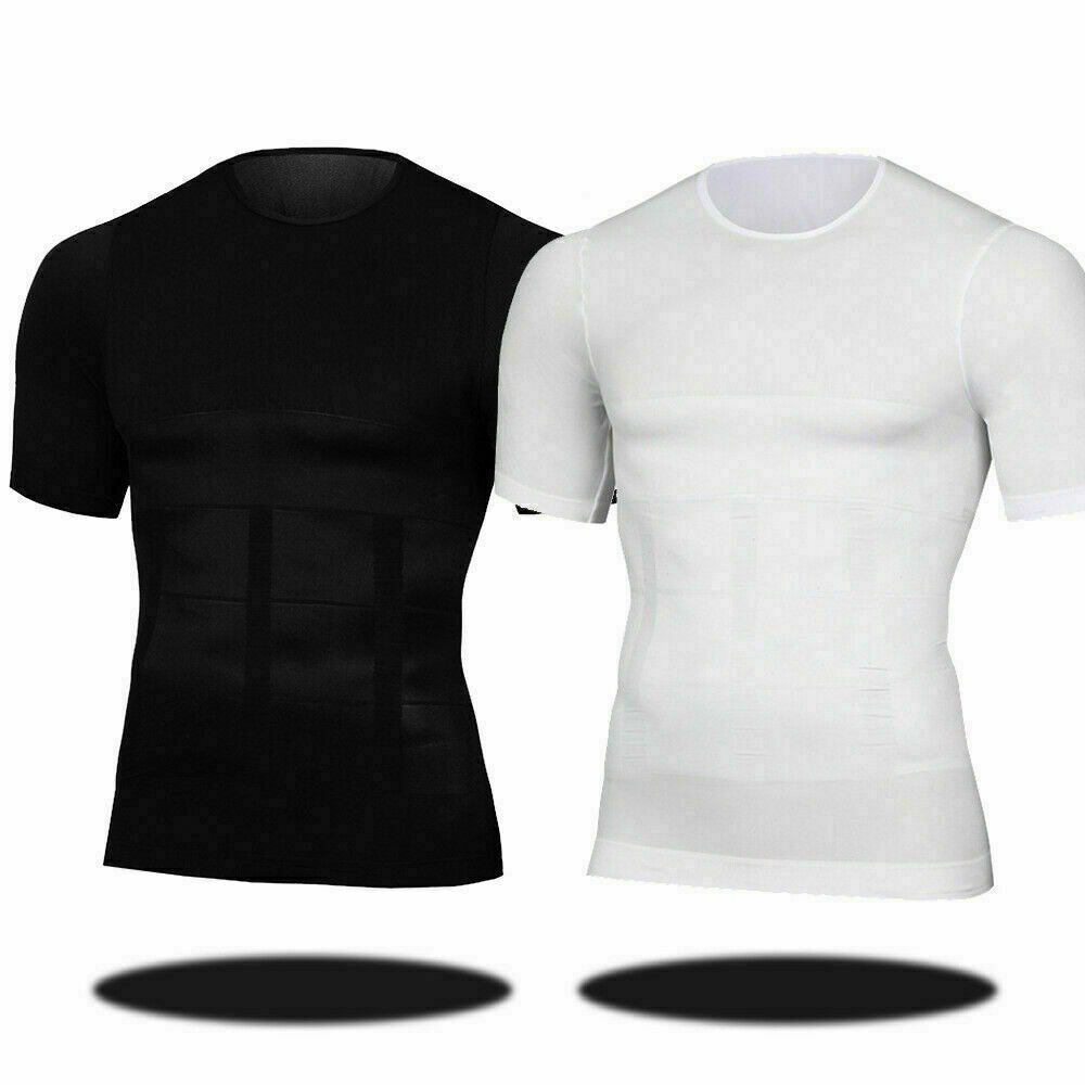Men's Fashion Compression T-Shirt Body Shaper Crew Neck Muscle Workout Tank Top