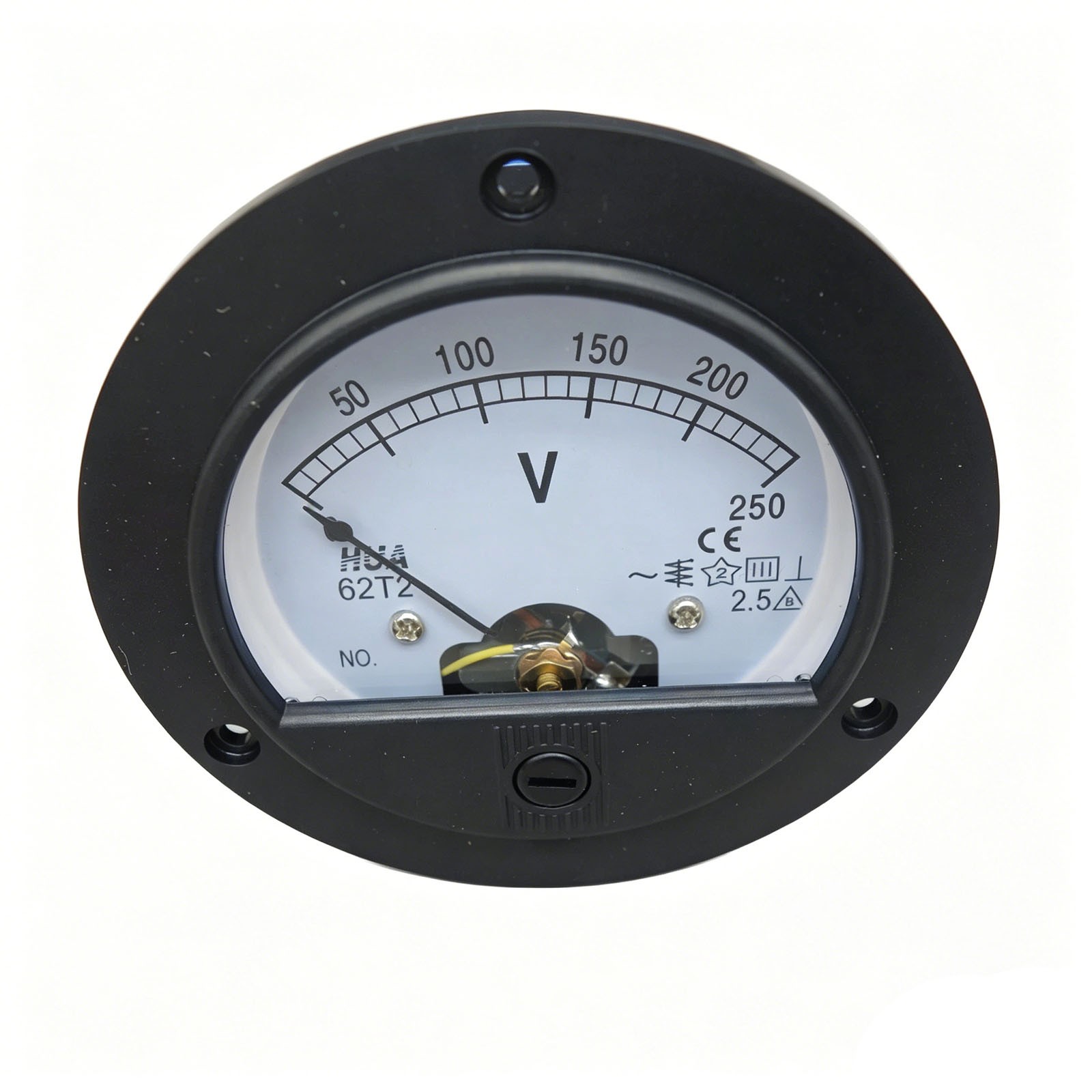 1PC NEW DC 0-250V Round Analog Voltmeter Voltage Panel Meter Dia. 90mm 62T2