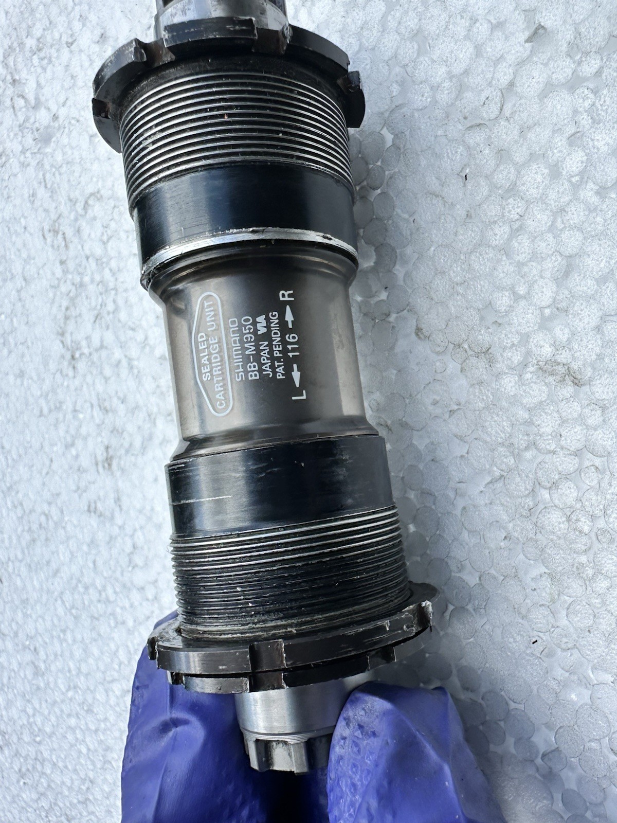 Vintage Shimano XTR Octalink Sealed Bottom Bracket BB-M950 116mm BSA V1 Japan