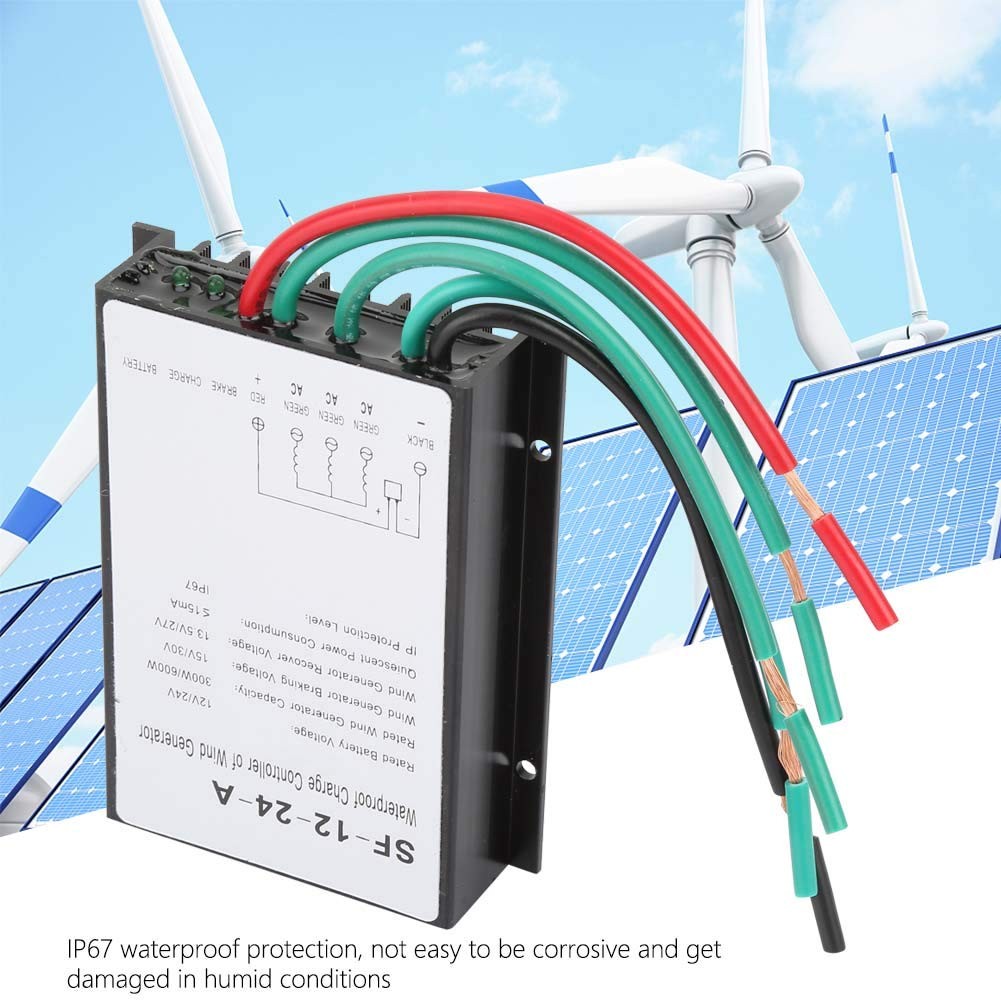 Jectse Wind Controller 12V/24V 300W/600Wautomatic Wind Power Regulatorip67 Wind