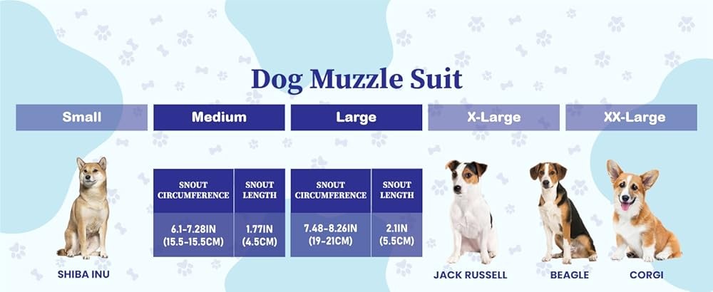 Dog Muzzle for Lar Dogs - Soft Breathable Muzzle for Lar Sized Dog