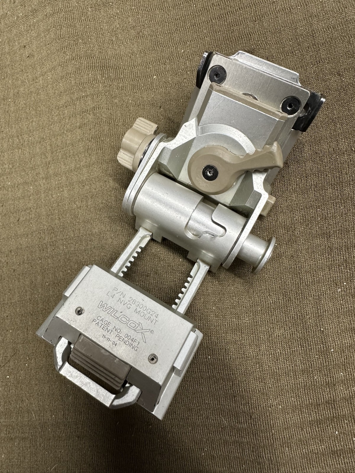 Authentic Wilcox G24 Breakaway NVG Mount Silver/Clear - Used