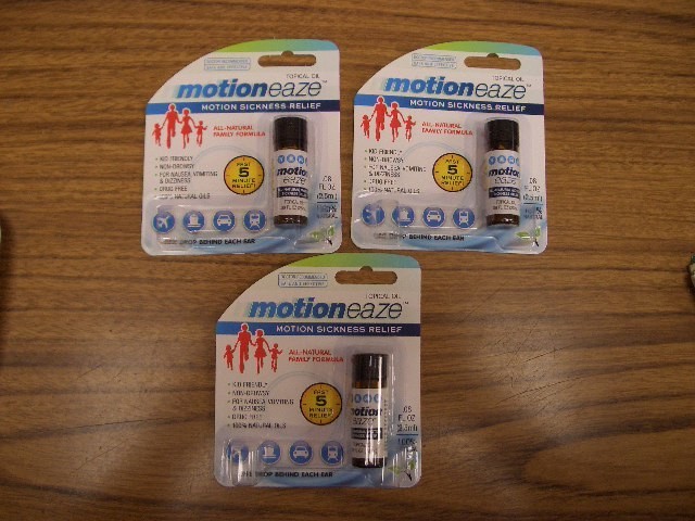 3-MotionEaze Motion Sickness Relief Topical Oil  2.5 ml each (.08 oz) each 4/28