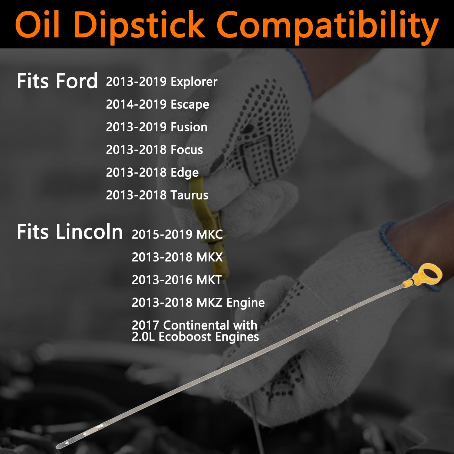 CJ5Z-6750-A Oil Dipstick Indicator Fits for Escape Edge Explorer Focus Fusion Ta