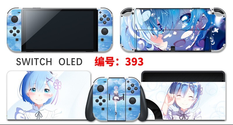Vinyl Decal Skin Sticker Protector for Nintendo Switch OLED Anime Girl #393