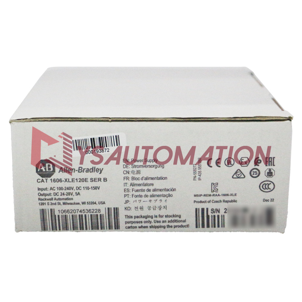 New Allen-Bradley 1606-XLE120E XLE Power Supply 120W 24VDC 5A