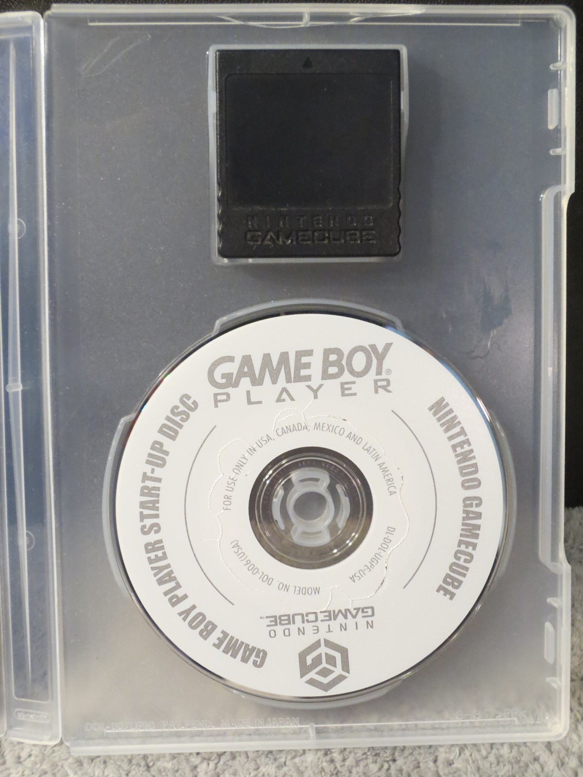 Nintendo GameCube Gameboy Player Start-Up Disc with Manual & Memory Card- Tested