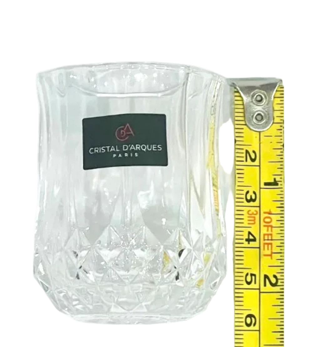 Longchamps 6 Shot Glasses Cristal D'Arques "SMALL" 4.5cl = 1.5-OZ each