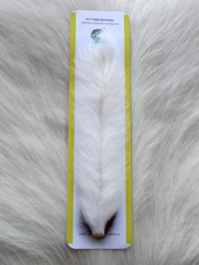 Fly Tying Calf Tails.  Color; White.