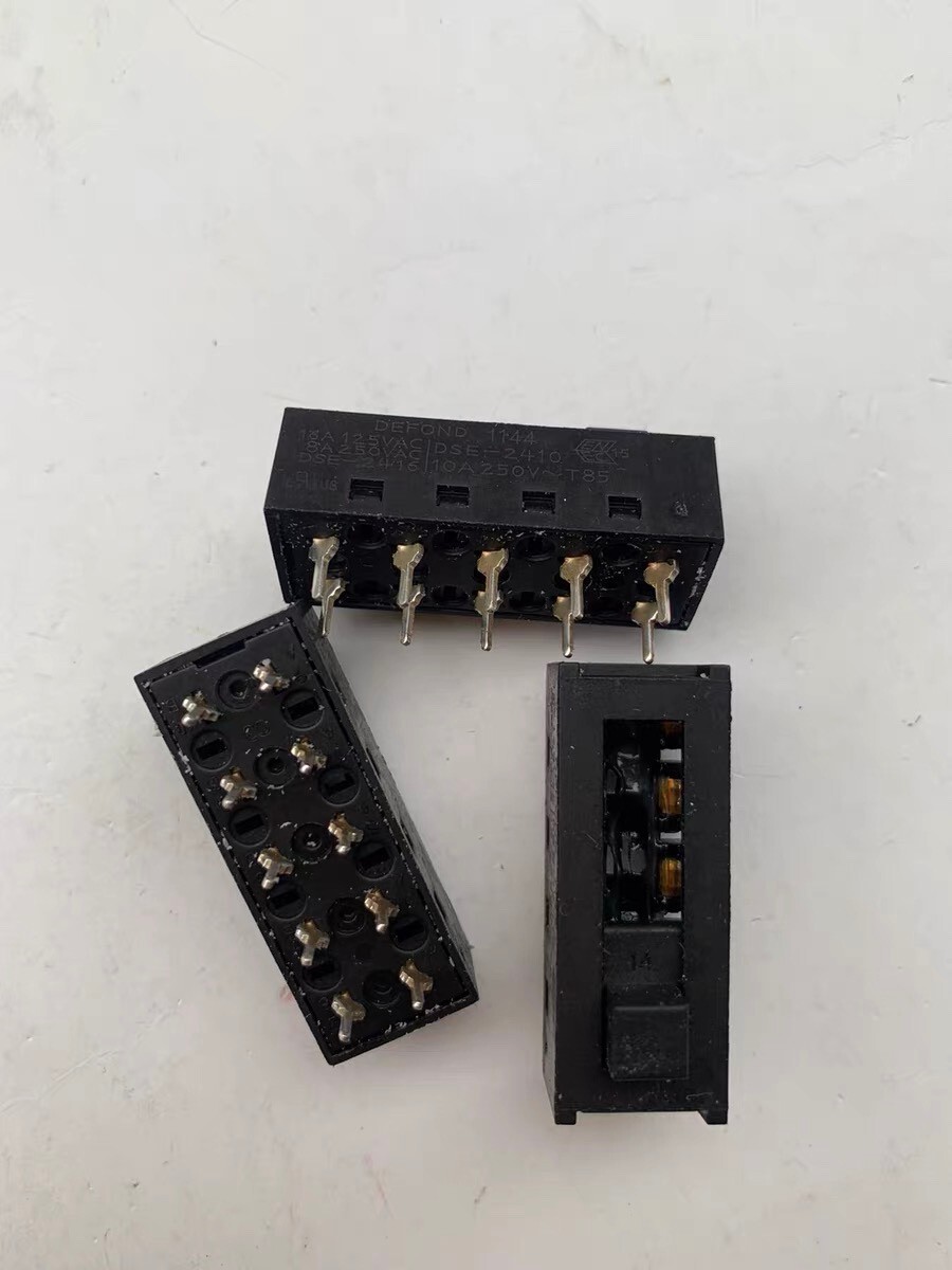 2PCS 10 pins 4 Positions Slide Switch  DSE-2416 8A250V