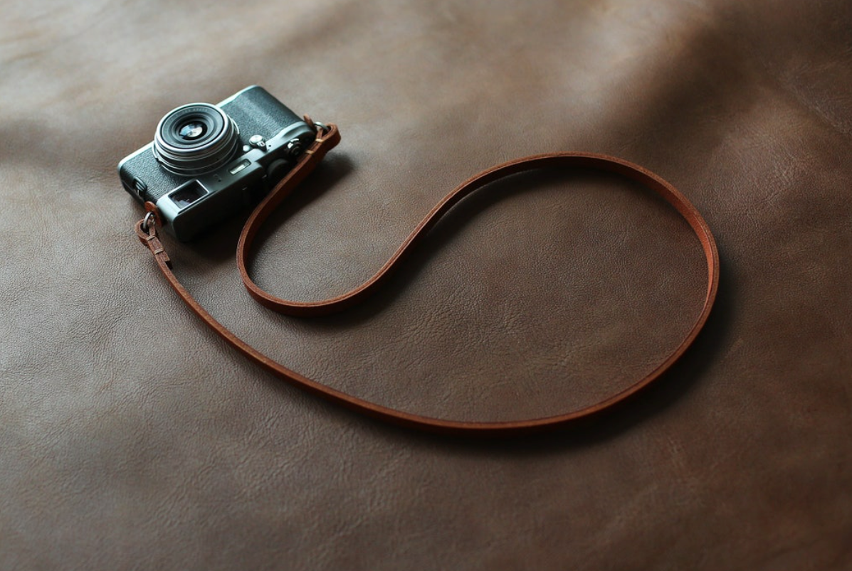 10mm thick brown leather handmade camera neck shoulder strap | windmup