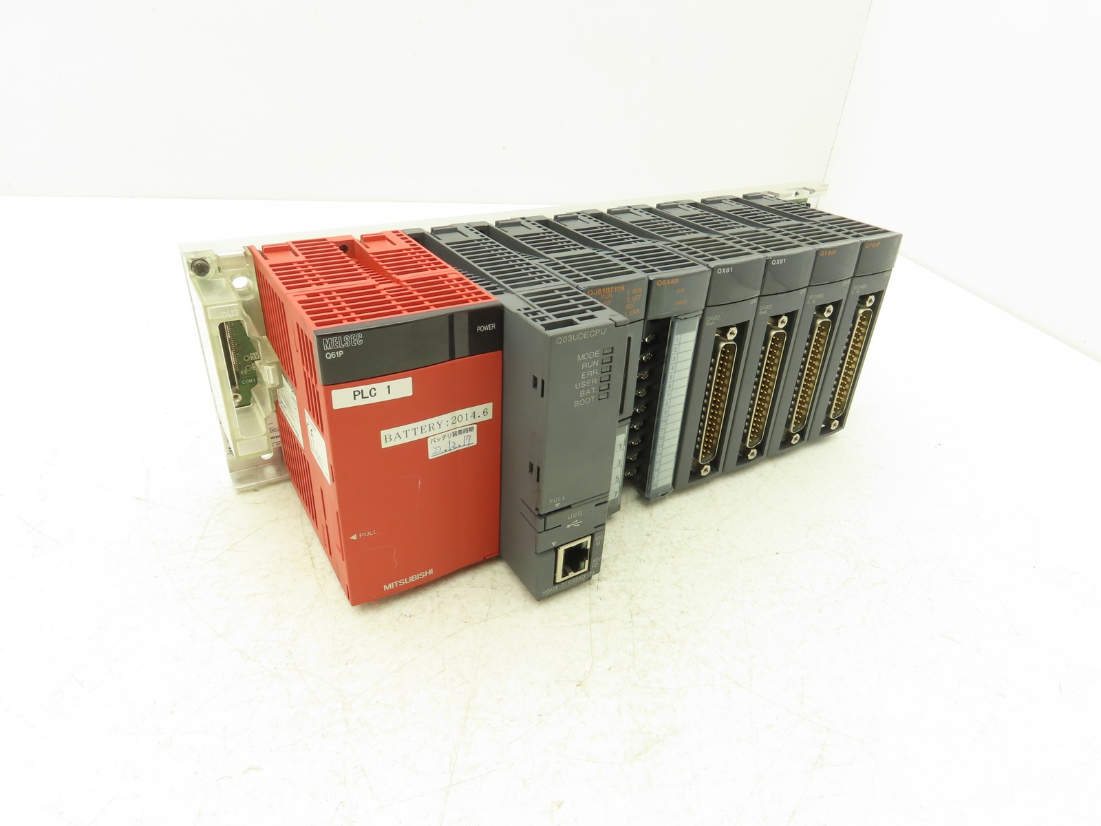Mitsubishi Electric Q03UDECPU Melsec PLC Backplane Rack Power Supply CPU 8 Slot