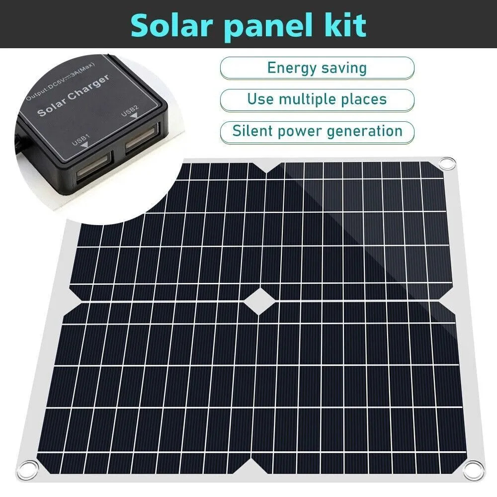 200W Solar Panel Kit Battery Charger&100A Controller For Car Van Caravan Boat US