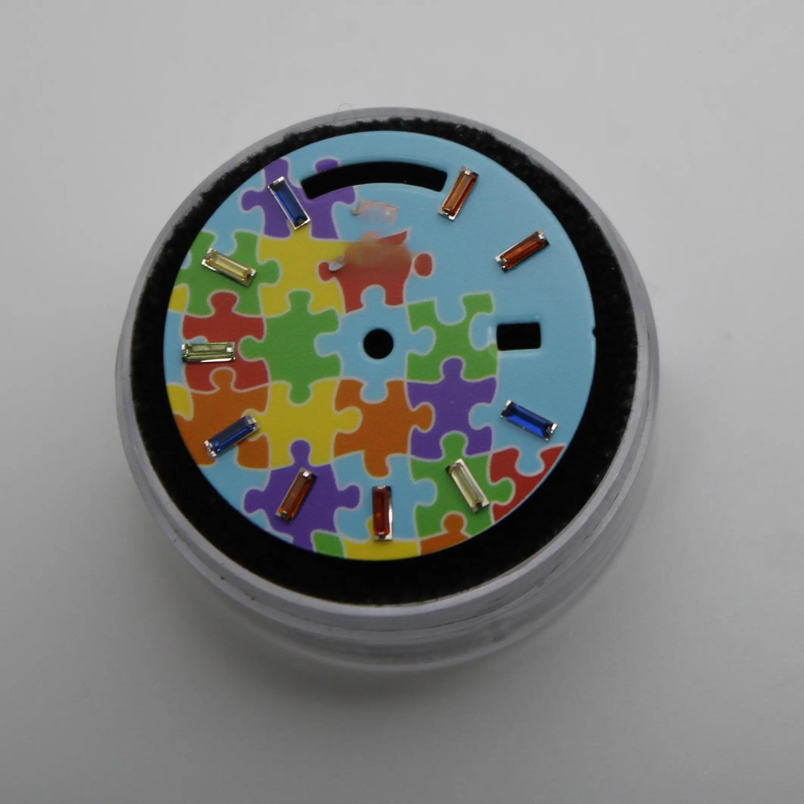 Jigsaw Puzzle Dial Fit For President White Gold 36MM 128239