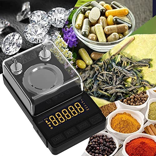 Digital Milligram Scale 50g/0.001g, Compact Precision Scale with Calibration Wei