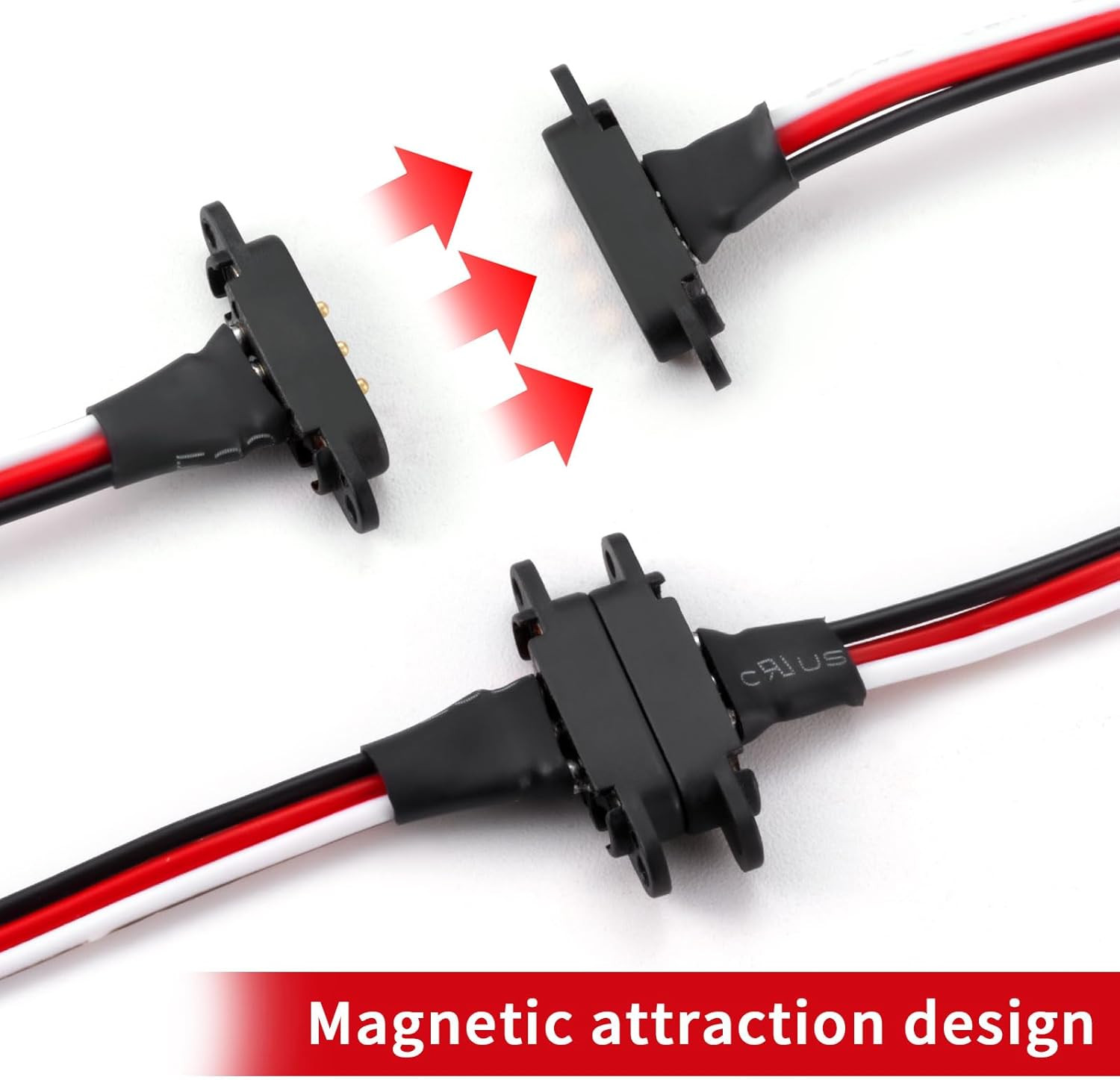2 Sets Universal Magnetic Extension Cable JR ZH1.5 Wire Connector for RC Mode...
