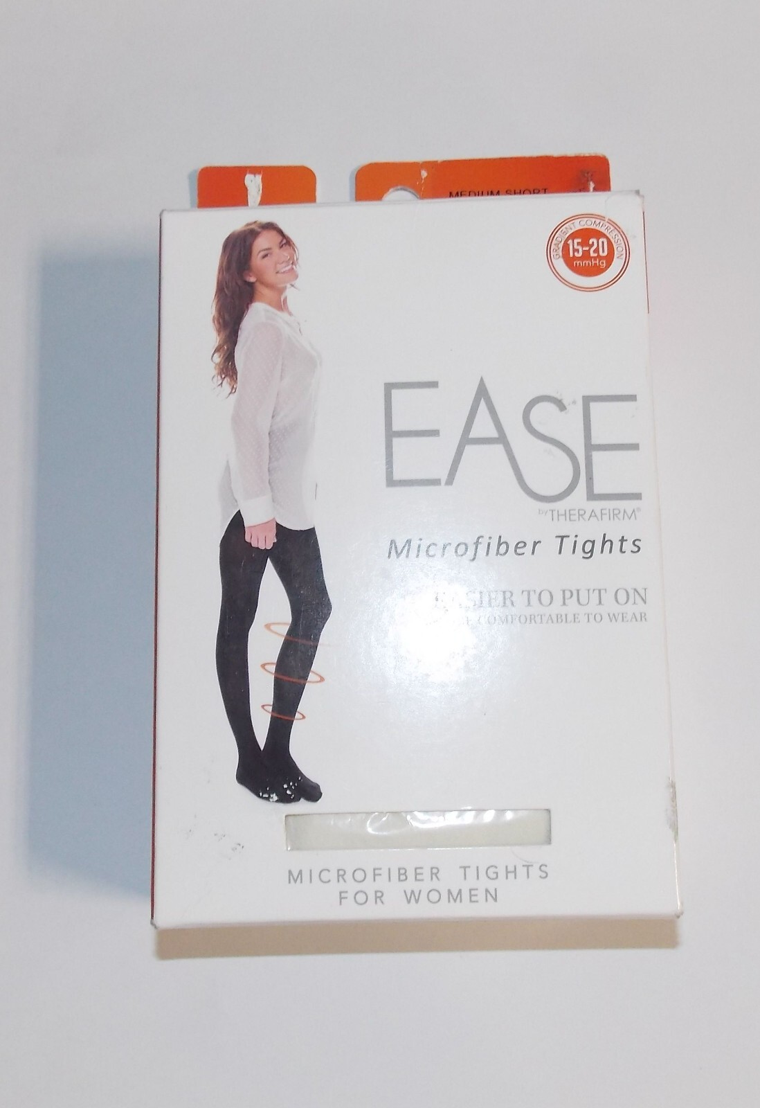 Therafirm Ease MICROFIBER TIGHTS MEDIUM SHORT WINTER WHITE 15 - 20 mm Hg