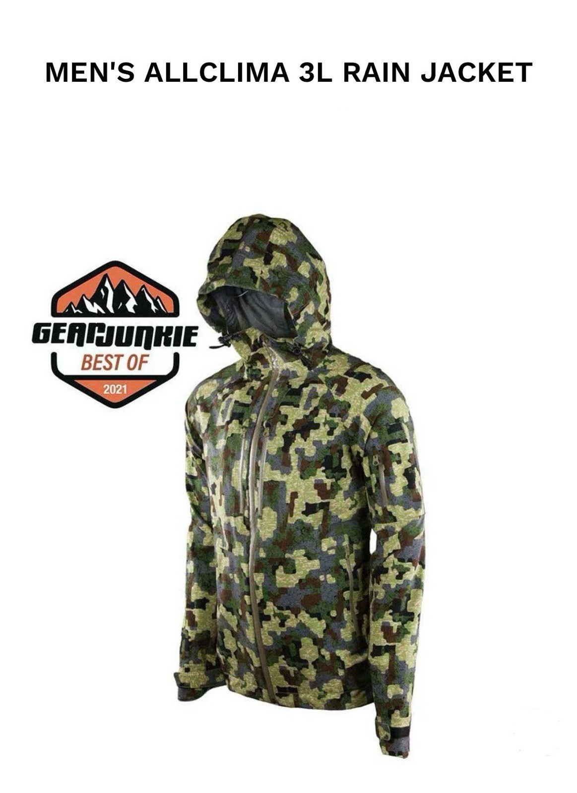 Forloh MEN’S ALLCLIMA 3L RAIN JACKET MEDIUM Hunting Camo Made in USA Deep Cover