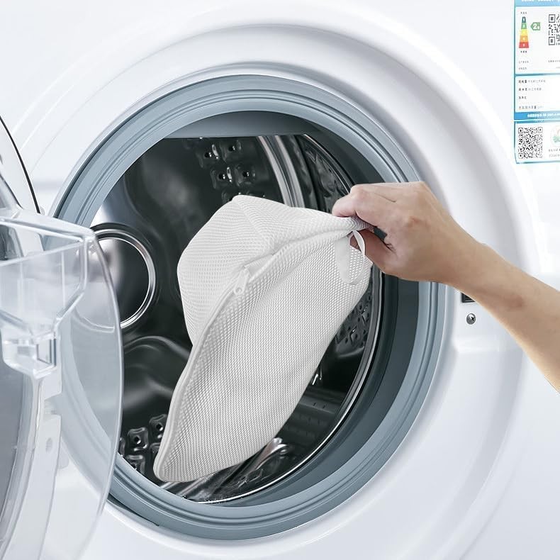 Hat Washer Cage with Snap Lock - Machine/Dryer Safe Compact Hat Cleaner for Base