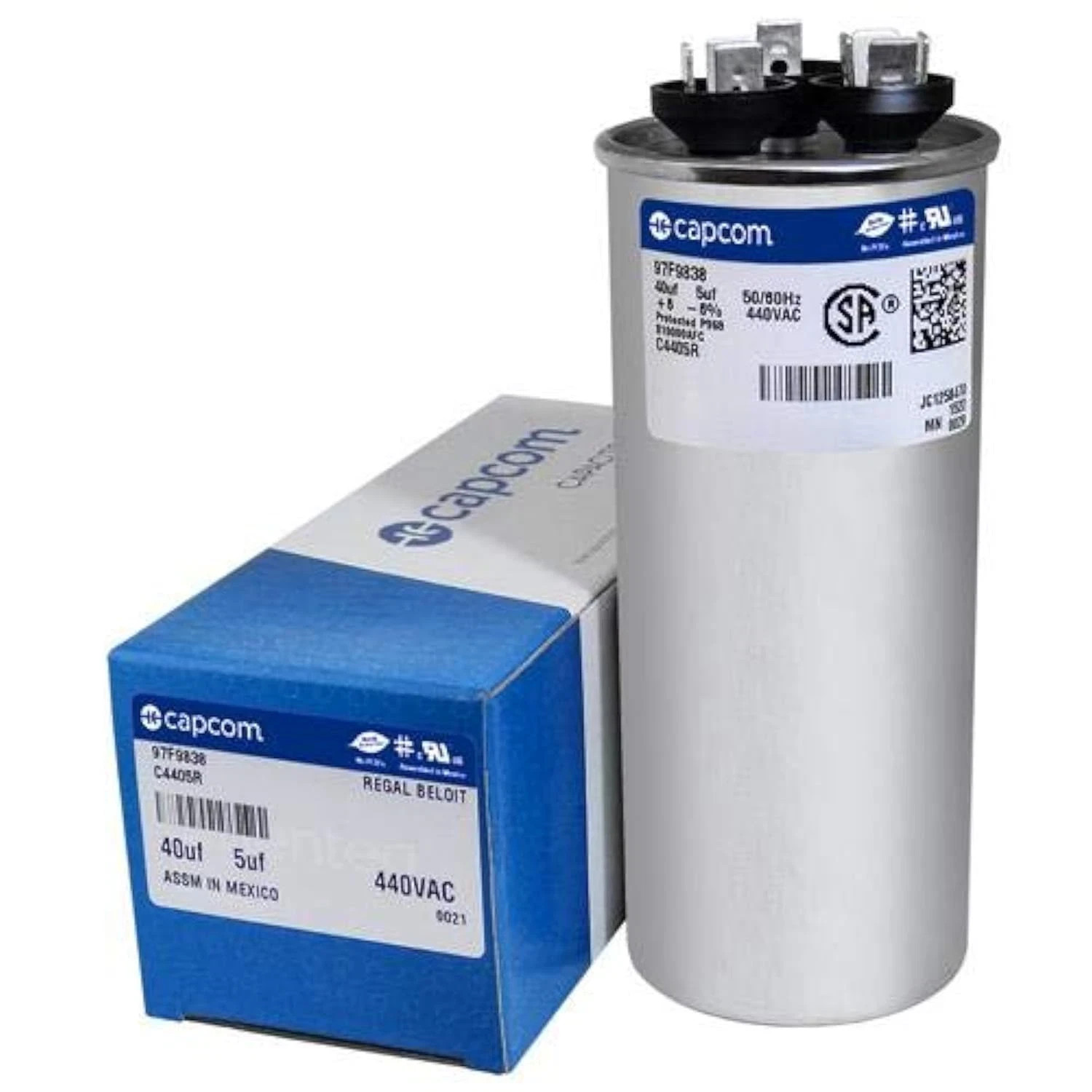 Trane CPT00668 / CPT-0668 - 40 + 5 uF MFD x 440 VAC  Replacement Dual Capacitor